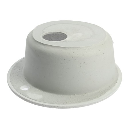 Sink for a kitchen made of stone Zein 30/Q10, D = 475 mm, round, overflow, color light gray-2