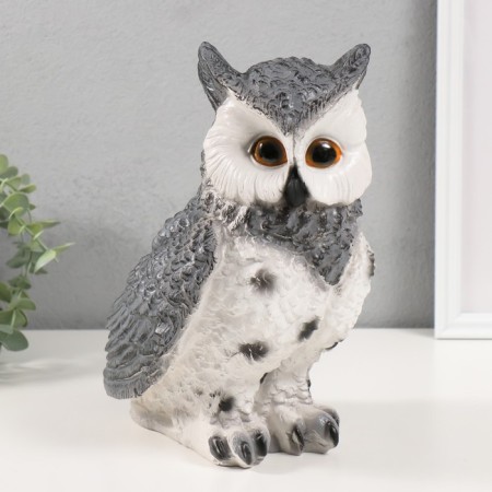 The piggy bank "Owl Big with ears" (gray) 27x17x19.5 cm-1