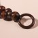 Handles for a bag, 2 pcs, waxed cord/tree, 46.5 × 4 cm, brown color