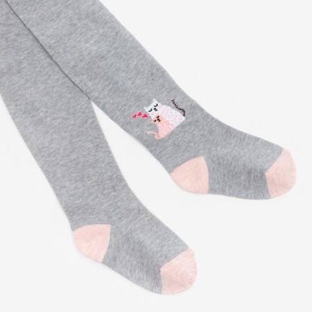 Pantyhose children, color gray melange, height 104-110 cm-5