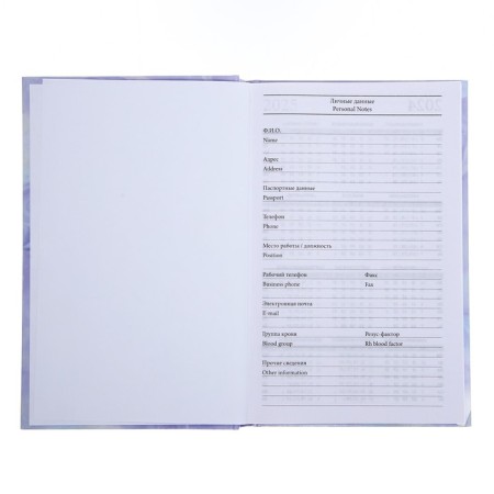 Diaum of the Leduced A5, 128 sheets "marble", hard cover, glossy lamination-13