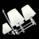 Ceiling EVOLUCE lamp. Sle105403-08. Lagoro. 8x40 watts, E14, 72x72x40 cm, chromium color