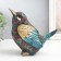 Polystone souvenir "Bird, blue-red snowflakes" sparkles 18.5x10x17 cm