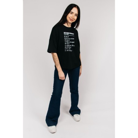 Female T -shirt, size 54, black color