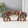 Souvenir Polystone "Bronze Elephant in Silver Popone with Mirrors" 9.5x5x7 cm