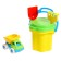 Set for playing in sand No. 106: bucket 0.3 l, sieve, scoop, rake, machine "Bublik"