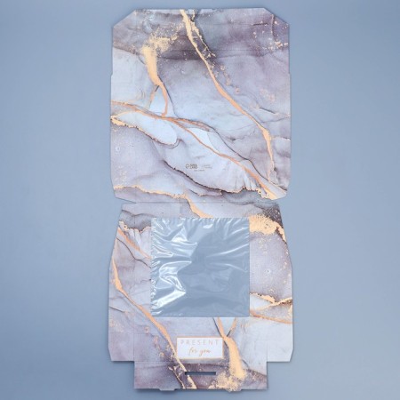 Confectionery packaging, a box with lamination "Marble", 20 x 20 x 4 cm-4