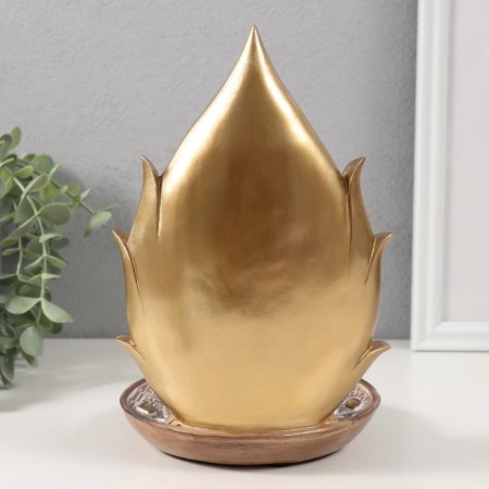 Buddha and Golden Lotus Budders stand and gold 37x6x30 cm-2