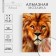 Diamond mosaic with full filling on the canvas "Leo", 15 x 21 cm