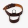 Triple leather collar, with a pen, 57 x 2.5 cm, Osh 35-45 cm, brown