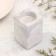 Square Square from gypsum, 5x8cm, marble with black stripes