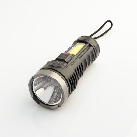 Manual battery flashlight, 3 W+3 W, 1200 mAh, COB, charge indicator