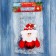 Soft suspension "Santa Claus in the ball" 6x9 cm, red
