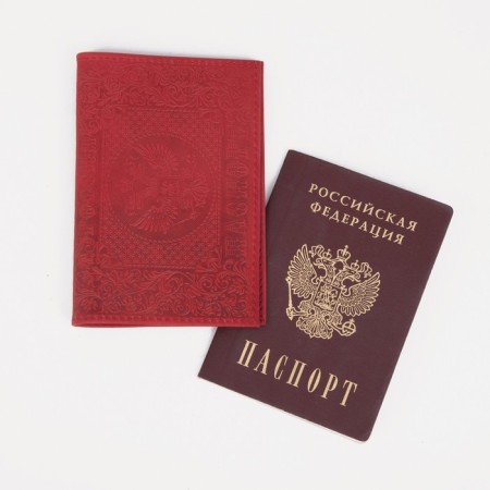 Cover for passport, red color-4