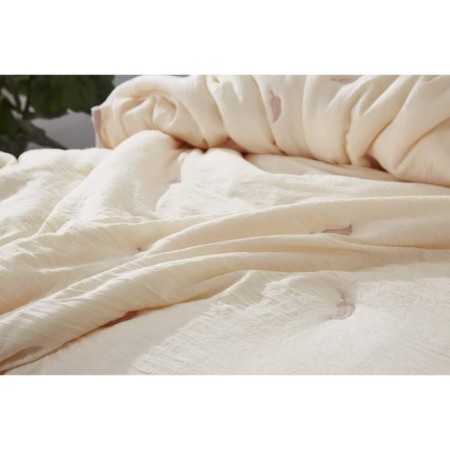 A set with a covering “Erica”, size 160x220 cm, 50x70 cm, cream color-9
