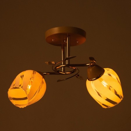 Luer "Lessons" 2x40W E27 Gold 44x33x28 cm-2