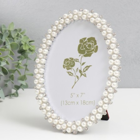 Photo frame plastic 13x18 cm "Gretta" White Pearl 15.3x19.5 cm-1