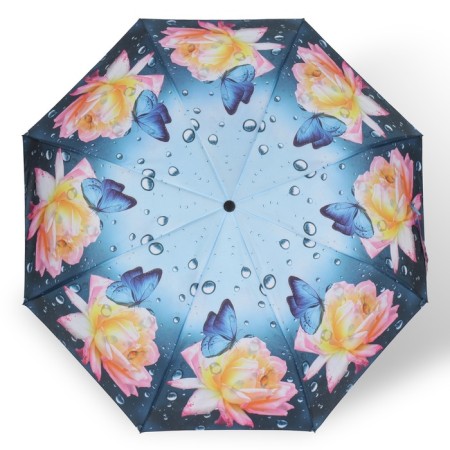 The umbrella semi -automatic “Rainy Day”, 3 additions, 8 spokes, r = 49 cm, color mix-10