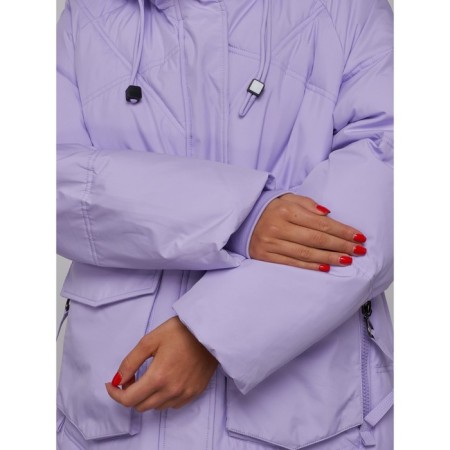 Coat insulated winter female, size 46, purple color-12