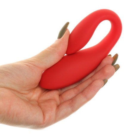 Vibrator for steam oats, flexible, silicone, remote control, burgundy-10