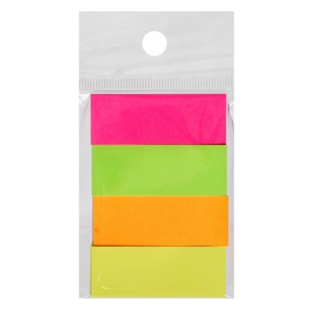 Blocking with a sticky edge of 12 mm x 50 mm, paper, 4 colors of 80 sheets, neon-1