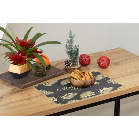 New Year's napkins on the table "New Year", 4 pcs, serving, 45 × 30 cm, black color-1