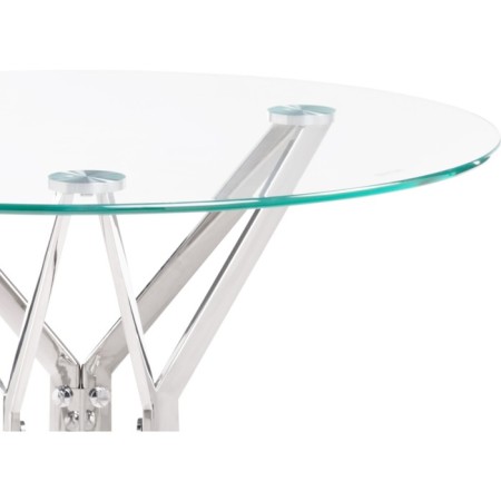 Glass table Roko chrome 80x80x75 cm-3