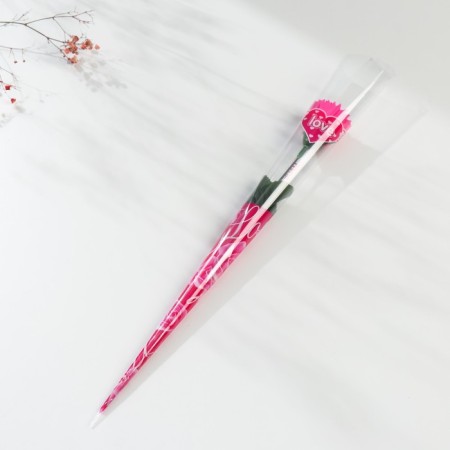 Lapal petals "Clove" in a gift film, bright pink 4.5x4.5x38 cm