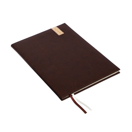 The weekly dated 2024, A4, 64 sheets, Devente.vertical, a solid cover of artificial leather with foam, lies, cream block 70 g/m2, brown-1