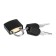 The castle of a hinged suitcase, small, black