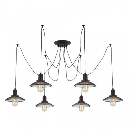 Suspended Citilux "Edison" CL451062, 6x75W, E27, Black Color-16