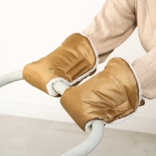Mittens-Mufts on the handle of the stroller, 2 pcs., Beige color