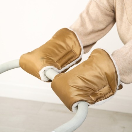 Mittens-Mufts on the handle of the stroller, 2 pcs., Beige color