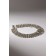 Bracelet with rhinestones "shine" four rows, white color in silver, 18 cm
