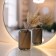 Decorative vase of glass "cylinder", 100 × 100 × 150 mm, brown color