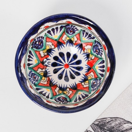 PIALA RISTAN CIRAMICA "Flowers", 11.5 cm, large, mix-1