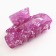 Hair crab, hairpins "stylish", bright pink, 7 x 3 x 3.5 cm