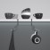 Holder for mugs suspended for 10 objects of the share, 29 × 14 × 8.5 cm, silver color