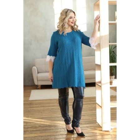 Women's dress, size 52, blue color-7