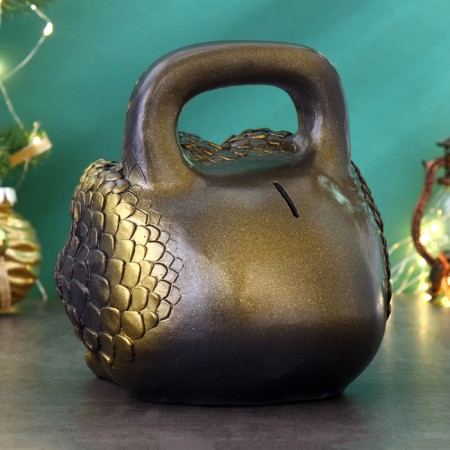 The piggy bank "Giry Snake" Black-Zoloto, 20cm-2