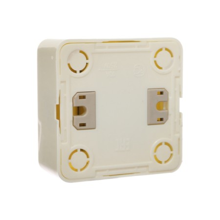 Luazon Lighting "League" switch, 10 A, 2 keys, overhead, backlight, beige-2
