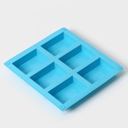 Baking shape of the share “Figures. Directly”, silicone, 22 × 20.5 × 2.5 cm, 6 cells (5.5 × 8 cm), Mix color-3