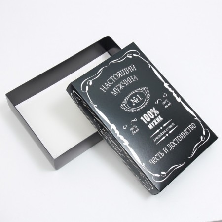 Gift box, cover is, the team "100% man", 30 x 20 x 7 cm-3