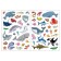 Reusable stickers Set "Amazing Animals", 2 pcs.