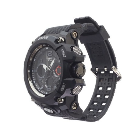 Electronic watch, alarm clock, calendar, d-5.6 cm, l-20.5 cm, 3 atm, black-2