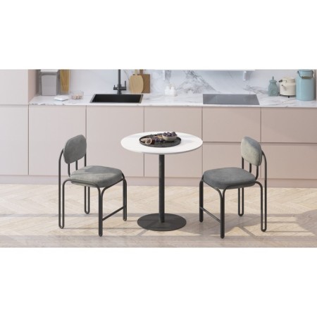 Dining table "Dale", 750 × 750 × 743 mm, color white marble-1