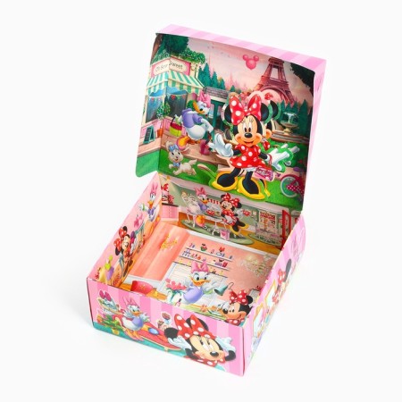 Gift Folding Box with 3D "Beautifil Girl", Minnie Mouse, 15x15x7 cm-1