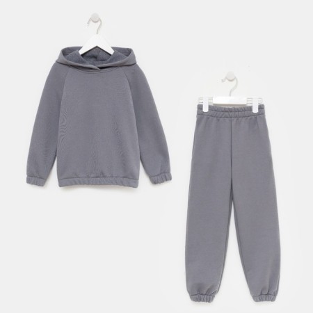 Kids (hoodies, trousers) minku color gray, height 122-10