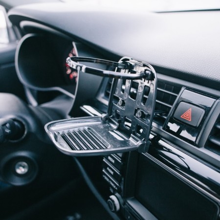 Cup holder in a car, folding, black-1