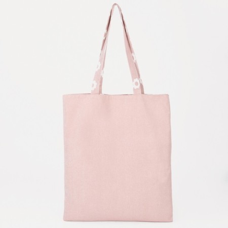 The shop bag is bilateral, without fastening, external pocket, pink color-1